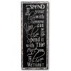 Obrazek typograficzny SPEND YOUR LIFE - 50x20 cm
